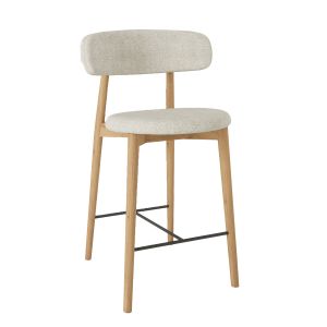 BAR CHAIR WITH UPHOLSTERED BACK
